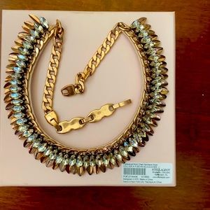 Stella dot collar fringe necklace rose gold